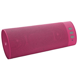 KitSound Boombar Bluetooth Portable Speaker with Built-In Mic, Cancer Research UK Kids & Teens Limited Edition Pink